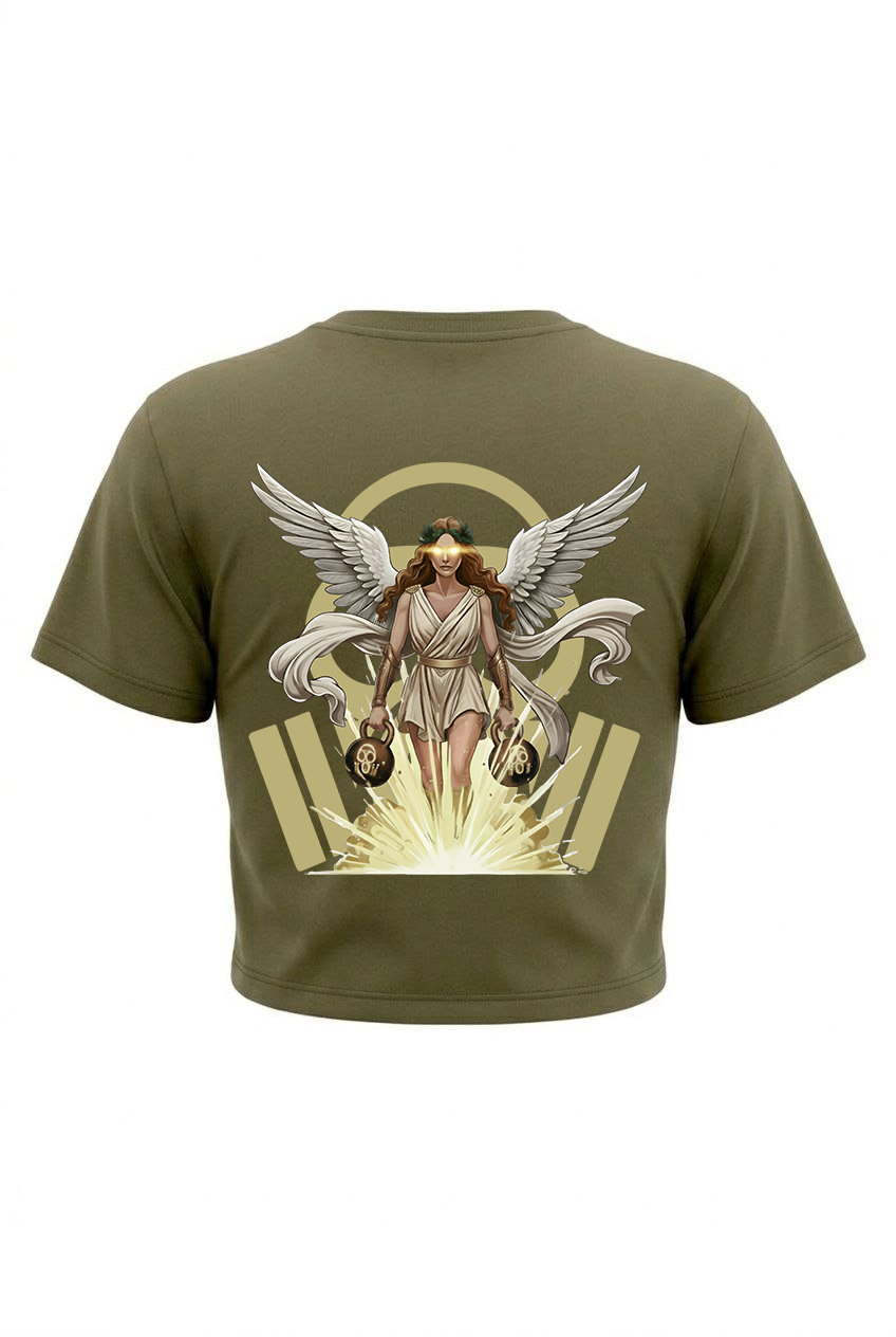 T-shirt over cropped "Nike" OSSIGENØ