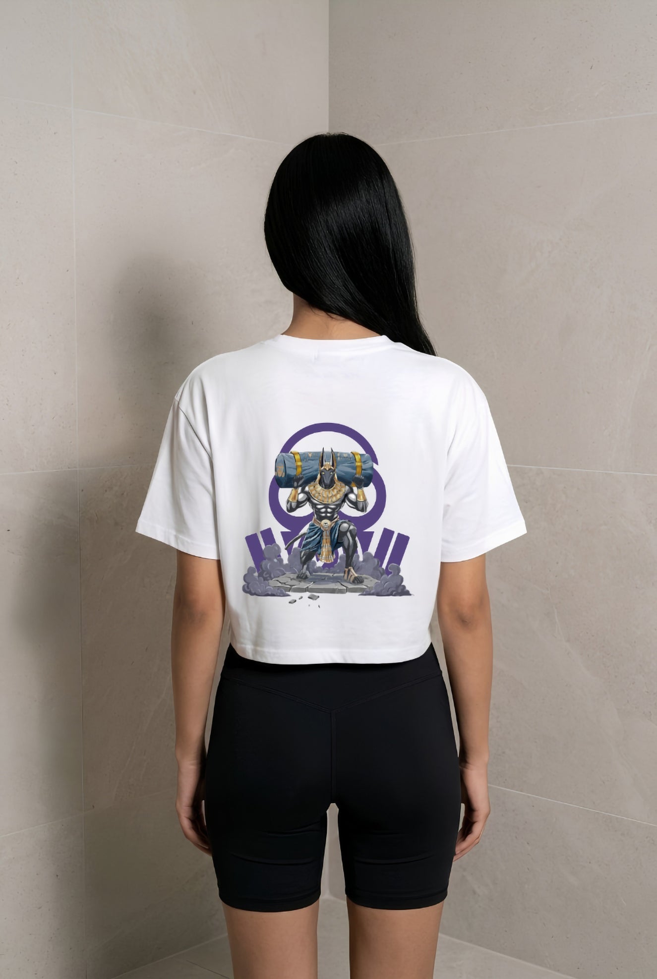 T-shirt over cropped  "Anubi" OSSIGENØ