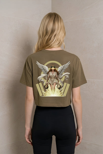 T-shirt over cropped  "Nike" OSSIGENØ