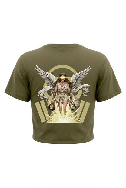 T-shirt over cropped  "Nike" OSSIGENØ